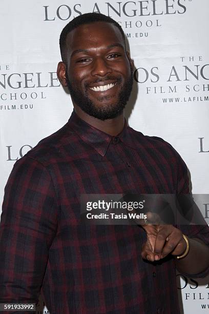 Actor Kofi Siriboe attends screening of Focus World's "Kicks" at Los Angeles Film School on August 18, 2016 in Los Angeles, California.