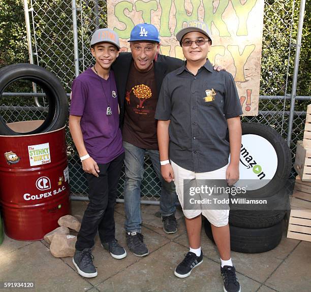 Jaden Betts, Singer/songwriter Dan Bern and Jacob Guenther attend the Premiere Screening And Party For Amazon Original Series "The Stinky & Dirty...