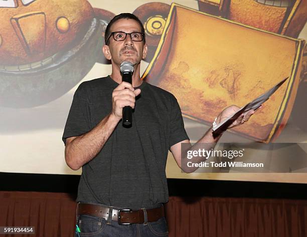 Executive Producer Guy Toubes introduces the Premiere Screening And Party For Amazon Original Series "The Stinky & Dirty Show" at The Grove on August...