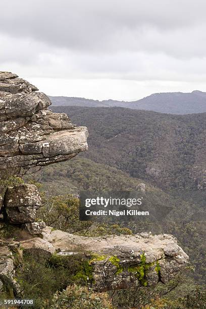 the balconies, grampians national park - grampian hills stock pictures, royalty-free photos & images