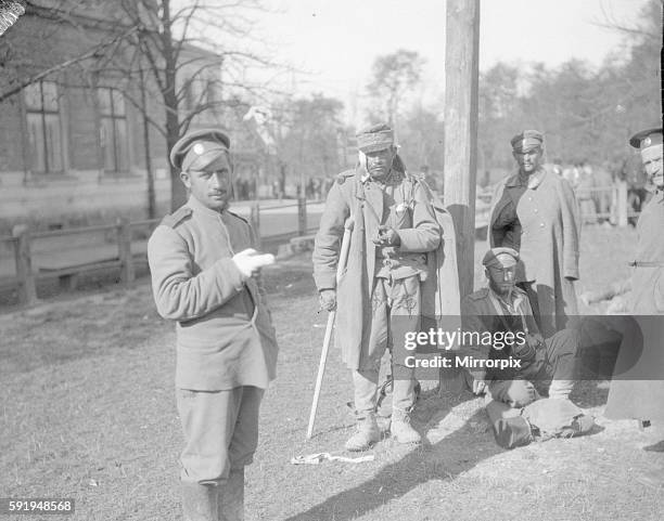 Wounded Russian and Austrian soldiers at Lemsberg September 1914