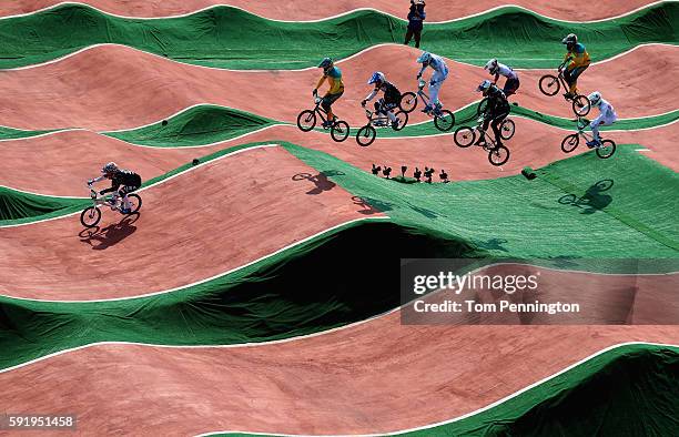 Connor Fields of the United States, Anthony Dean of Australia, Corben Sharrah of the United States, Bodi Turner of Australia competes in the Cycling...