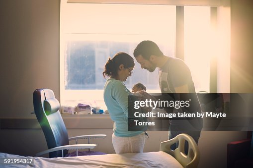 Parents with newborn at hospital Parents with newborn at hospital