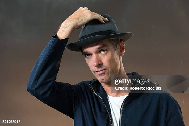 Scottish former professional cyclist David Millar attends a photocall at Edinburgh International Book Festival at Charlotte Square Gardens on August...