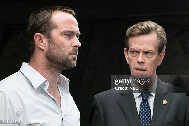 Episode 201-- Pictured: Sullivan Stapleton as Kurt Weller, Dylan Baker as Director Pellington --