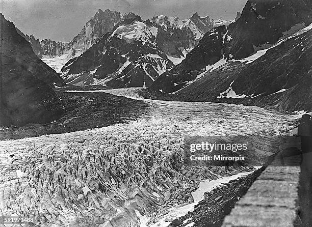 Mer de Glace as seen from above Chamonix June 1923 101