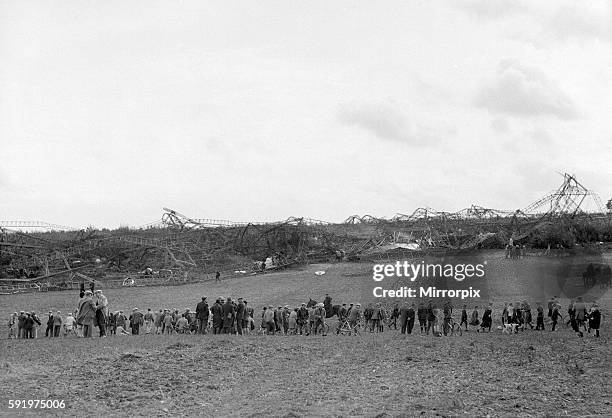 The R.101 Airship after making two unexpected dives over Beauvais, near Paris, hits the ground with only six survivors from the 54 passengers. 5th...