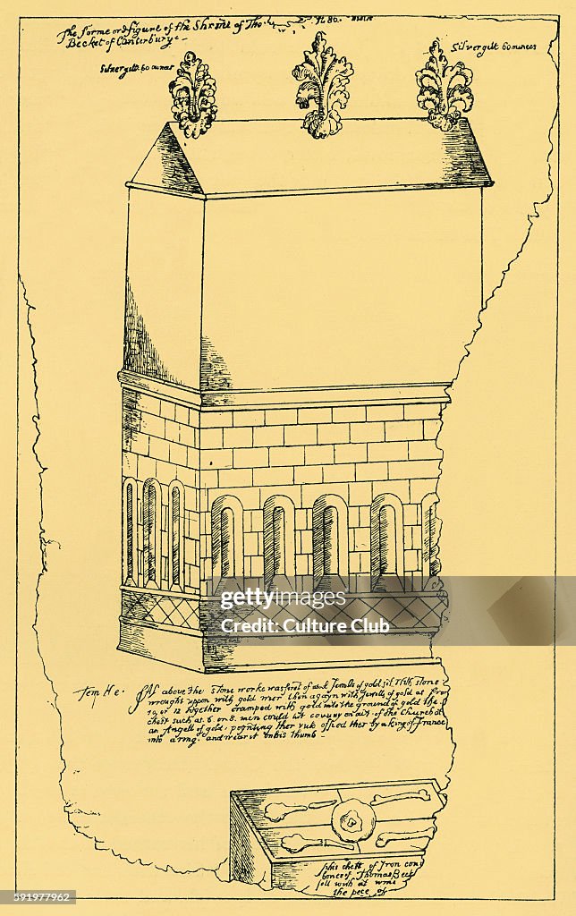 Shrine Of Saint Thomas Beckett At Canterbury Cathedral Illustration shrine-of-saint-thomas-beckett-at-canterbury-cathedral-illustration