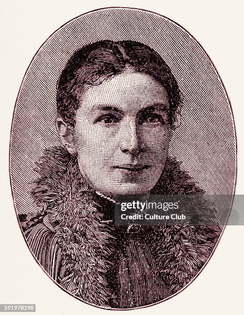 Mary Augusta Ward ne Arnold . Victorian novelist and co-founder of the Women's National Anti-Suffrage League, 1908. Llustration after a photograph...