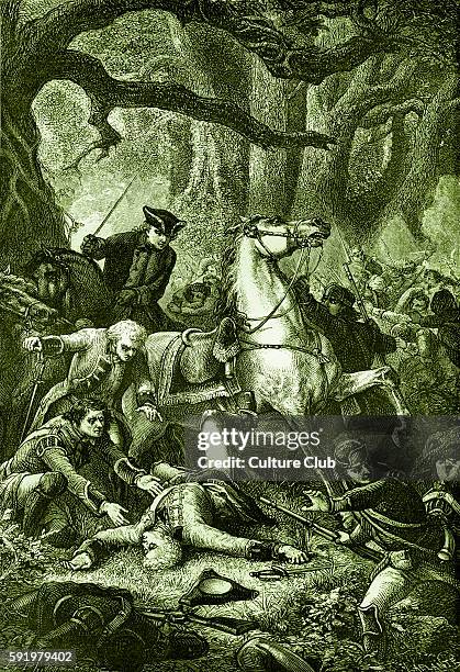 General Edward Braddock, commander-in-chief of the British forces in North America at the start of the French and Indian War . George Washington,...
