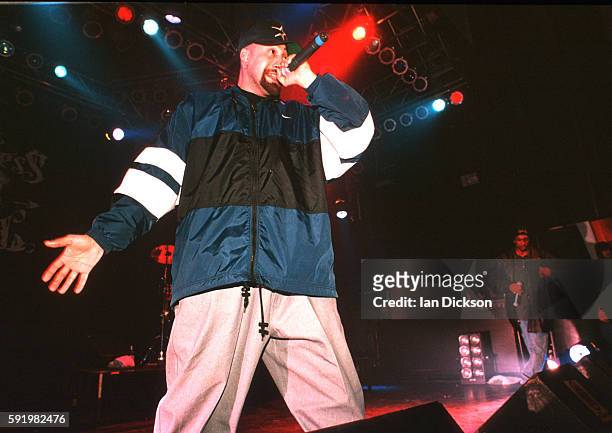 Real of Cypress Hill performing on stage at The Forum, Kentish Town, London 23 April 1996.