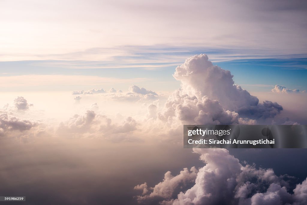 Heavenly scene above the clouds