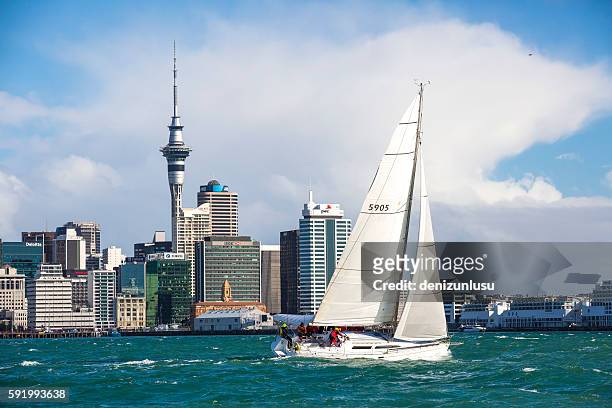 route 66 coastal race - new zealand boats auckland stock pictures, royalty-free photos & images