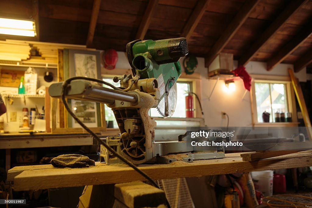 Machinery in artists workshop