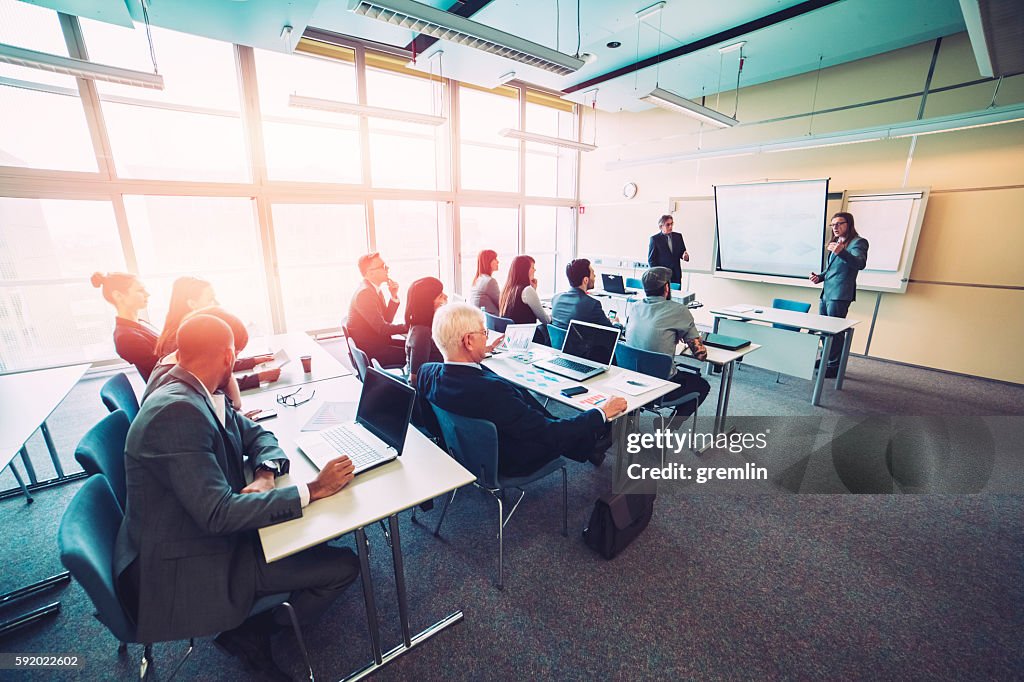 Group of business people, seminar, office, education