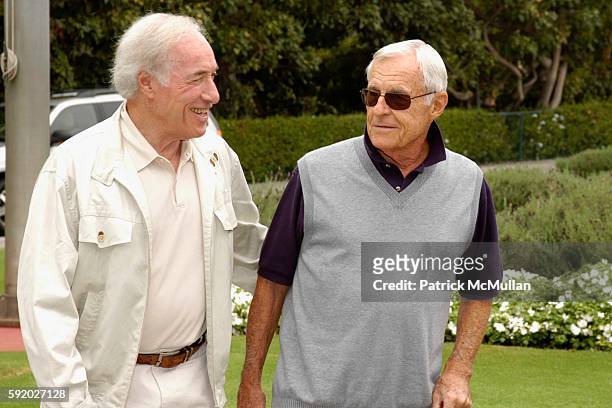 Bud Yorkin and Grant Tinker attend 8th Annual American Film Institute Golf Classic Presented By General Motors at Riviera Country Club on September...