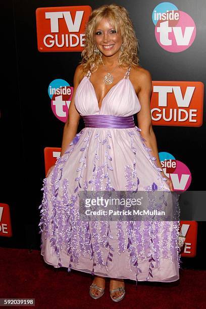 Courtney Peldon attends TV Guide & Inside TV host Emmy Awards After Party-Arrivals at Hollywood Roosevelt Hotel on September 18, 2005 in Hollywood,...
