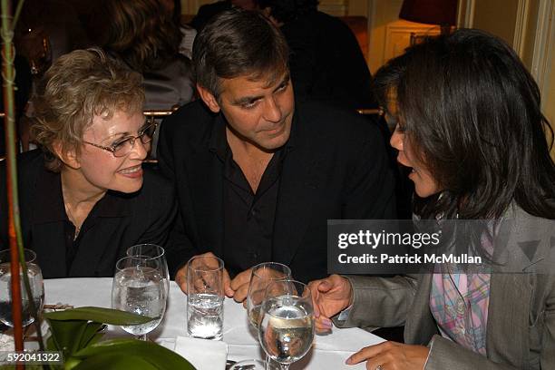 Nina Clooney, George Clooney and Julie Chen attend Walter Cronkite Hosts a Private Screening of Warner Independent Pictures' "Good Night, And Good...