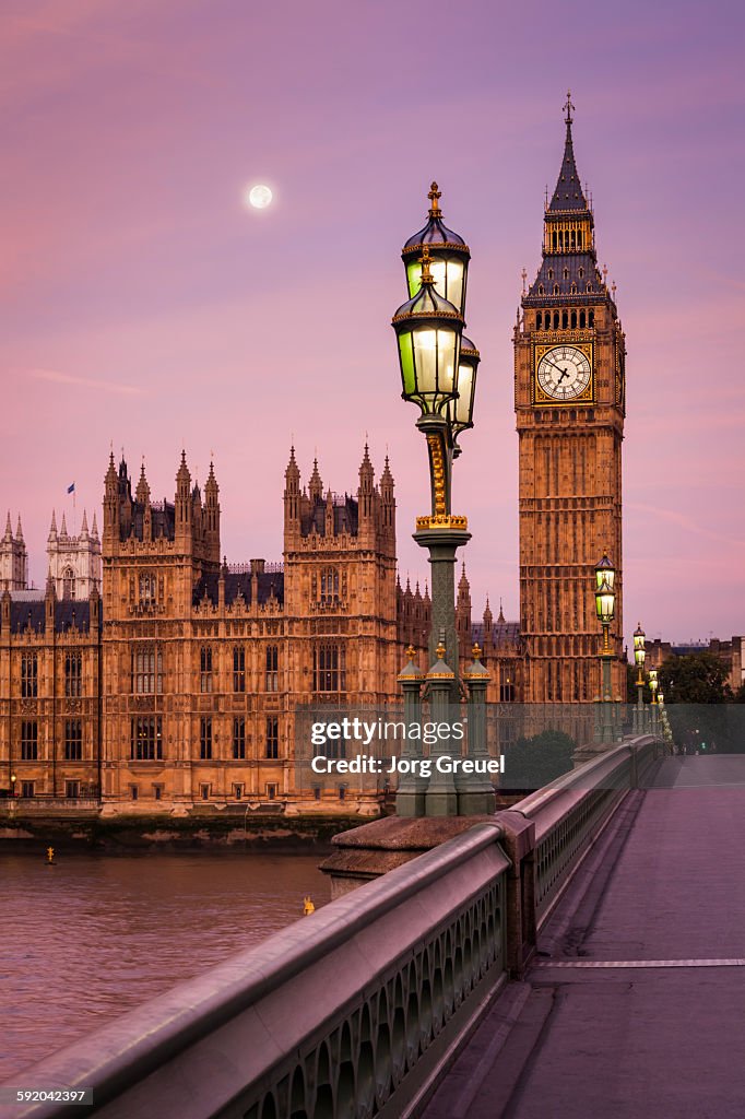 Moon over London