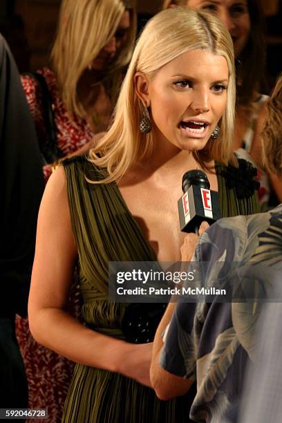 Jessica Simpson attends Jessica Simpson and Diddy Host the Launch of OK Magazine at The Garden at Ono on September 20, 2005 in New York City.