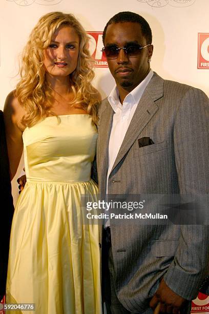 Sarah Ivens and Sean "Diddy" Combs attend Jessica Simpson and Diddy Host the Launch of OK Magazine at The Garden at Ono on September 20, 2005 in New...