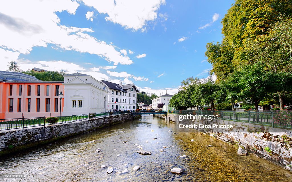 View of river in Bad Aussee, Austria
