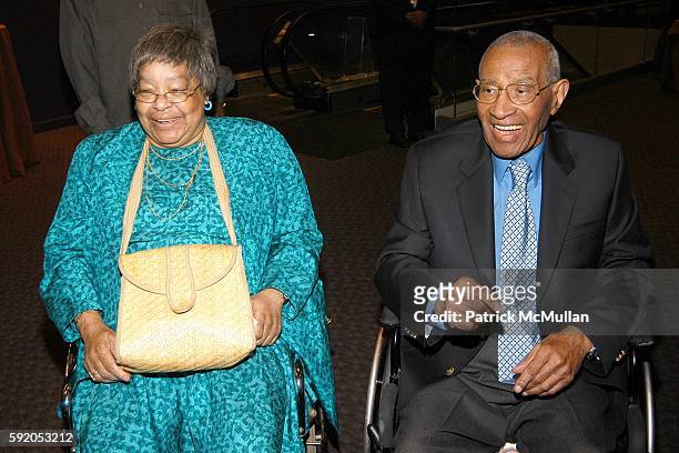 JoAnne Jones Johnson and Max Roach attend JAZZ at Lincoln Center Announces 2005 Class of Inductees Into Nesuhi Ertegun Jazz Hall of Fame at Frederick...