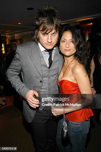 Jason Hill and Judie Aronson attend Richard Beckman and Conde Nast after party for Fashion Rocks at Rainbow Room on September 8, 2005 in New York...