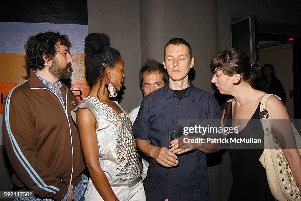 Mark Romanek, ?, Stephane Sednaoui, Michel Gondry and ? attend DKNY JEANS and PALM Pictures Host a Party to Launch a New Edition of The Directors...