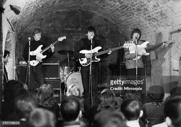 Band performing on stage at the famous Cavern Club in Liverpool. Circa 1963 P018551