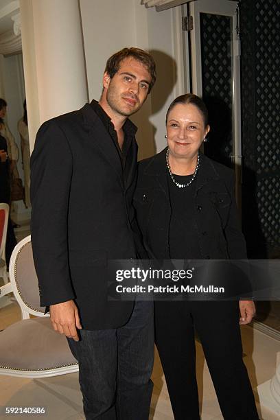 Michael Bruder and Anastasia attend Cocktail Party to Launch The Douglas Hannant Fur Collection by Alexandros at Home of Geoffrey Bradfield on...