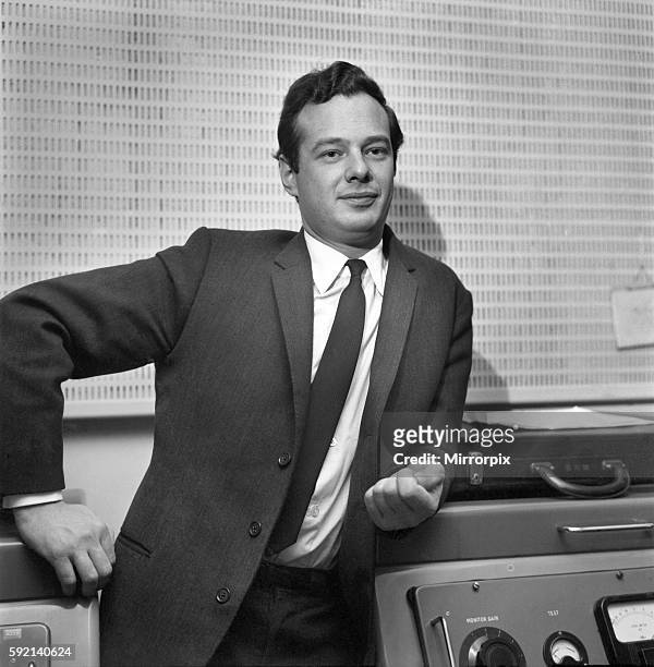 Pictures of Beatles manager Brian Epstein taken at the EMI studio. October 1964 S08733