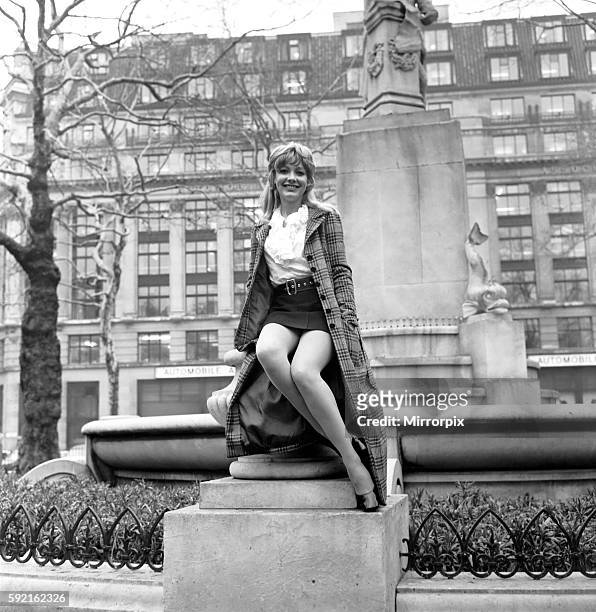 Since the play opened on 16th October this part has been played by Judith Arthy. Jacki Piper photographed in London . December 1969 Z11933-001