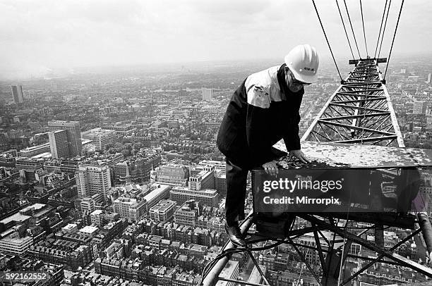 Construction of the GPO Tower, London. 15th July 1964.