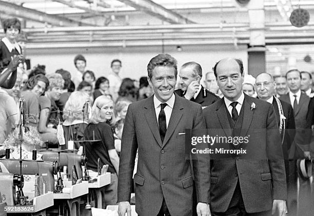 Lord Snowdon, husband of Princess Margaret, visits the Burton's Hudson Road Factory during a tour of Leeds. 8th July 1966.