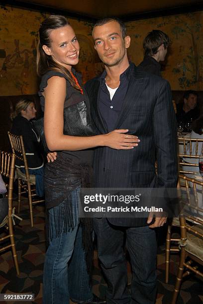 Nicole Nadu and Alex Lasky attend Derek Anderson and Victor Kubicek Supper for Stevie Wonder and Kai Milla at The Carlyle on September 11, 2005 in...