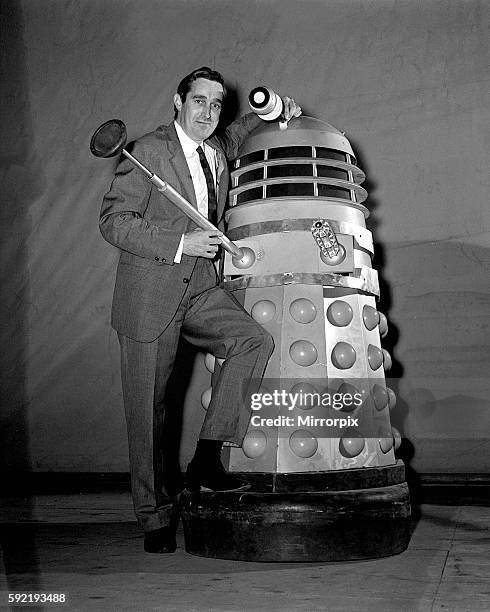 Terry Nation December 1964 Writer director, Producer, picture with his creation the dalek Science fiction, TV Programme Doctor Who Dr Who