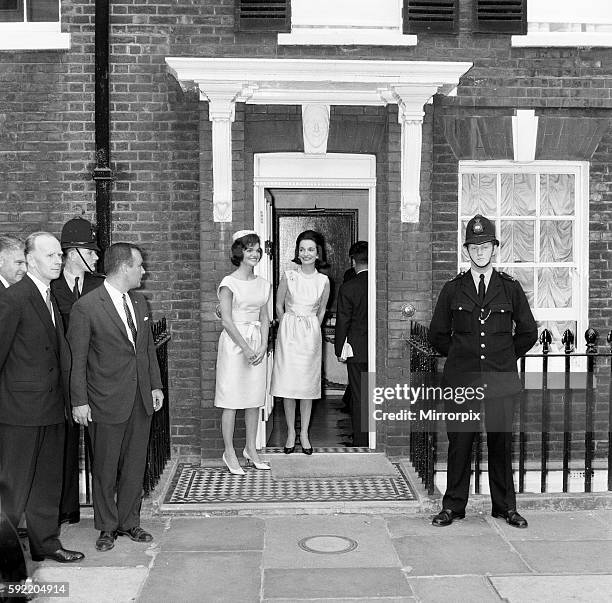 Second day of the visit of American President John F Kennedy and his wife Jackie to London, England. The President and his wife leave the London home...