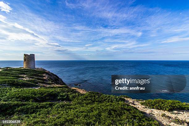 the tower and the sea - annfrau stock pictures, royalty-free photos & images