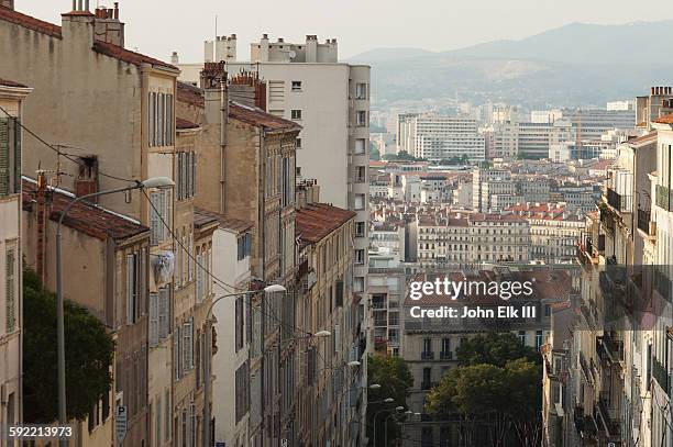 marseille, city view - marsella fotografías e imágenes de stock