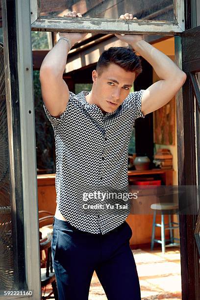 Actor Colton Haynes is photographed for Entertainment Weekly Magazine on April 19, 2016 in Los Angeles, California.Published Image.