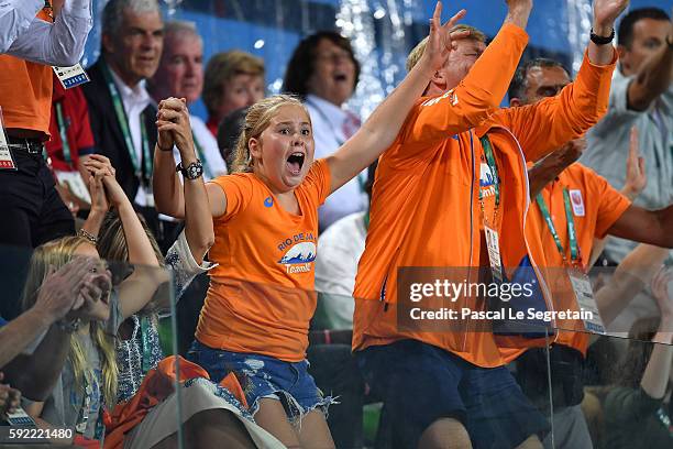 Princess Ariane of the Netherlands, Queen Maxima of the Netherlands Princess Catharina-Amalia and King Willem Alexander of the Netherlands celebrate...