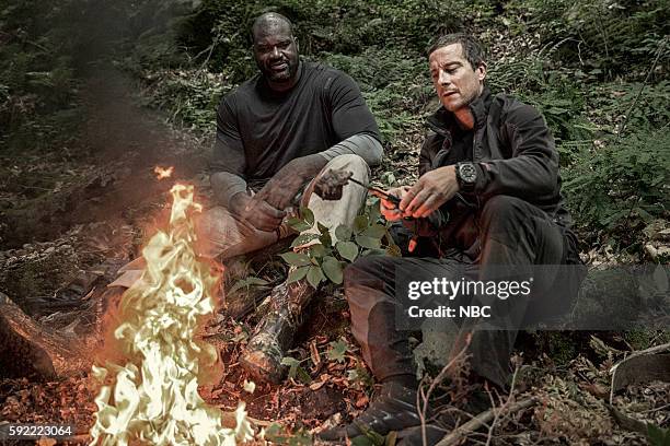 Shaquille O'Neal" Episode 307 -- Pictured: Shaquille O'Neal, Bear Grylls --