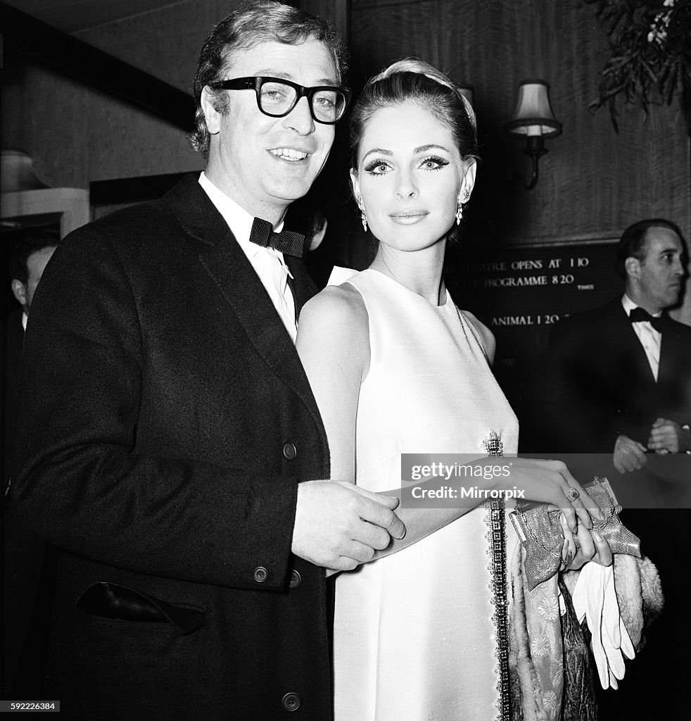 Premiere of 'Murderers Row' at Leicester Square. Camilla Sparv and Michael Caine arrive. 20th January 1967.