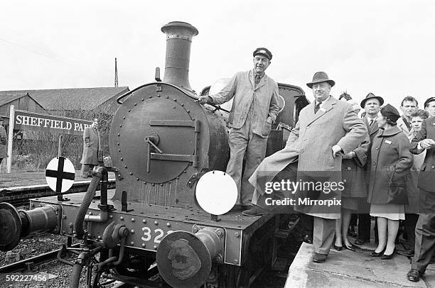 Dr Richard Beeching, Chairman of British Railways, Photo-call visiting the Bluebell Line in Sussex, England, 1st April 1962. He became a household...