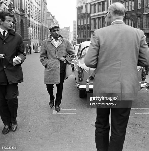 Aloysius Gordon, also known as Lucky Gordon , a witness at the Old Bailey today in the missing model case. 15th March 1963.