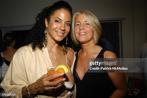 Amy Hunter and Cecilia ? attend Vanity Fair hosts a performance by the Jane Doe's at House of Campari on September 1, 2005 in Venice, CA.