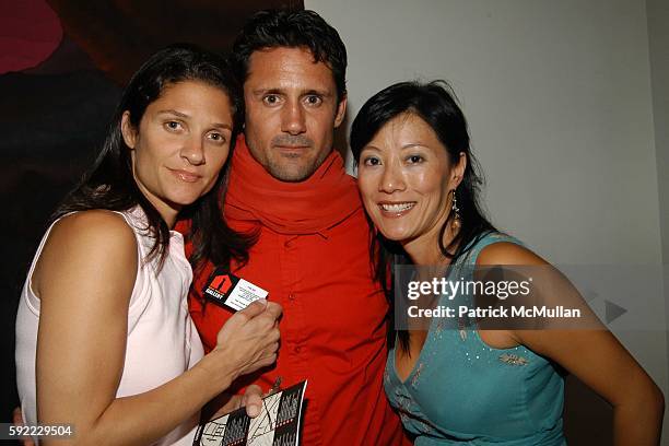 Elizabeth Guber, Trek Thunder Kelly and Patti Kim attend Vanity Fair hosts a performance by the Jane Doe's at House of Campari on September 1, 2005...