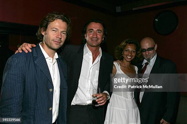 Antoine Blech, Didier Lorence, Maggie Juvelier and CharlElie Couture attend An Evening with Guillermo Vilas to Celebrate Argentina’s 2006 US Open...