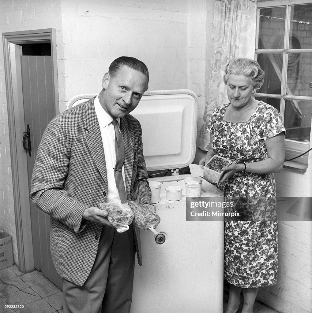 TV Gardener Percy Thrower - seen here at home.